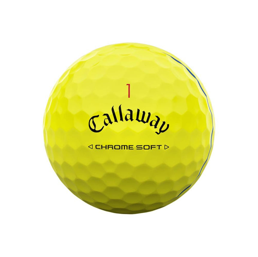 Callaway Chrome Soft Triple Track Golf Balls - Yellow - 2024