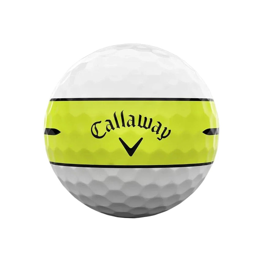 Callaway Chrome Tour 360 Stripe Golf Balls - Yellow