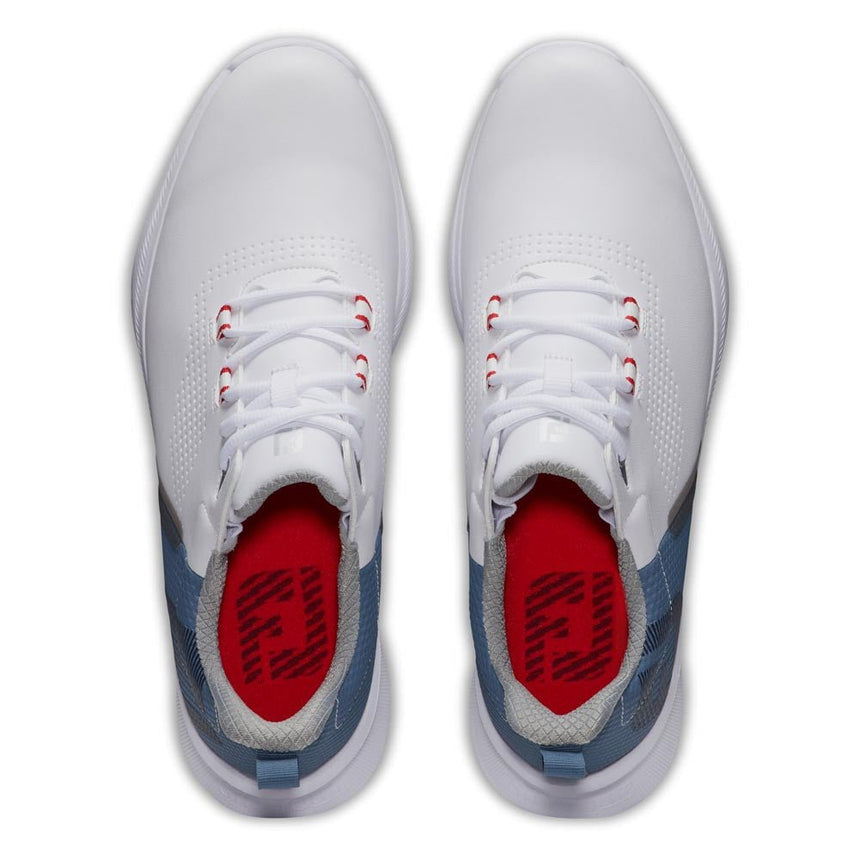 White Blue Fog Red