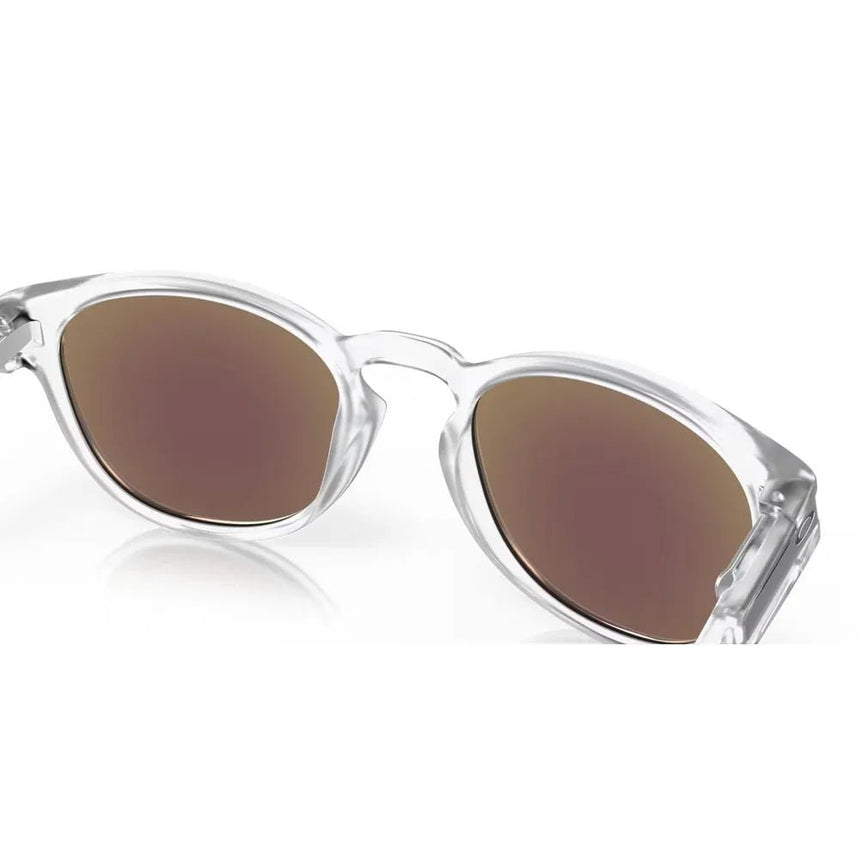 Oakley Latch Sunglasses - Matte Clear/Prizm Sapphire Polarized