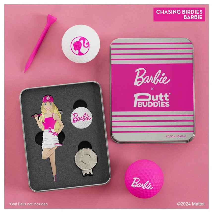 Putt Buddies Barbie Chasing Birdies Single-Prong Golf Divot Tool with Barbie Ball Marker