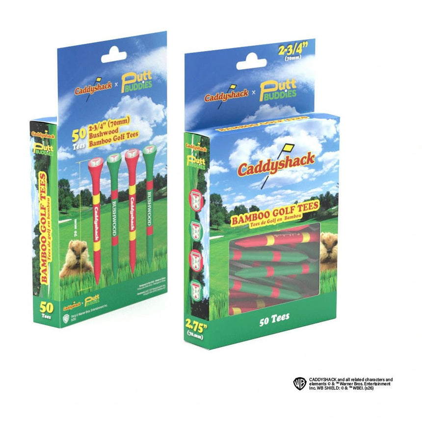Putt Buddies Caddyshack - Bushwood Country Club Golf Tees - Pack of 50 - 2.75"