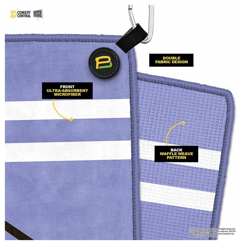 Putt Buddies Towelie 24" x 16" Golf Towel, Double Sided - Magnetic