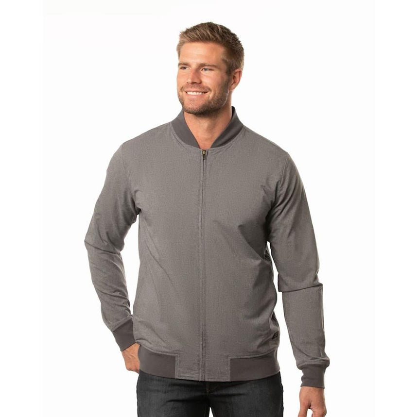 Heather Grey Pinstripe