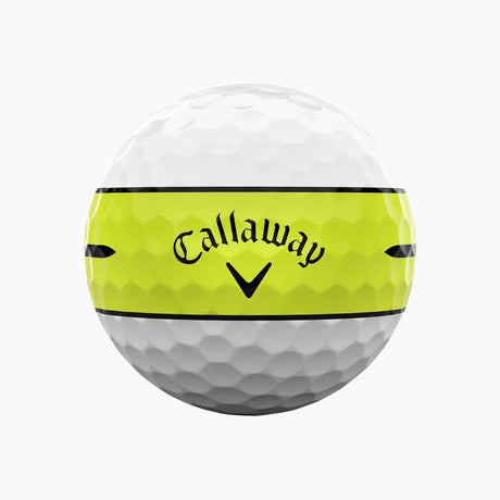 Callaway Chrome Soft 360 Stripe Golf Balls - Yellow