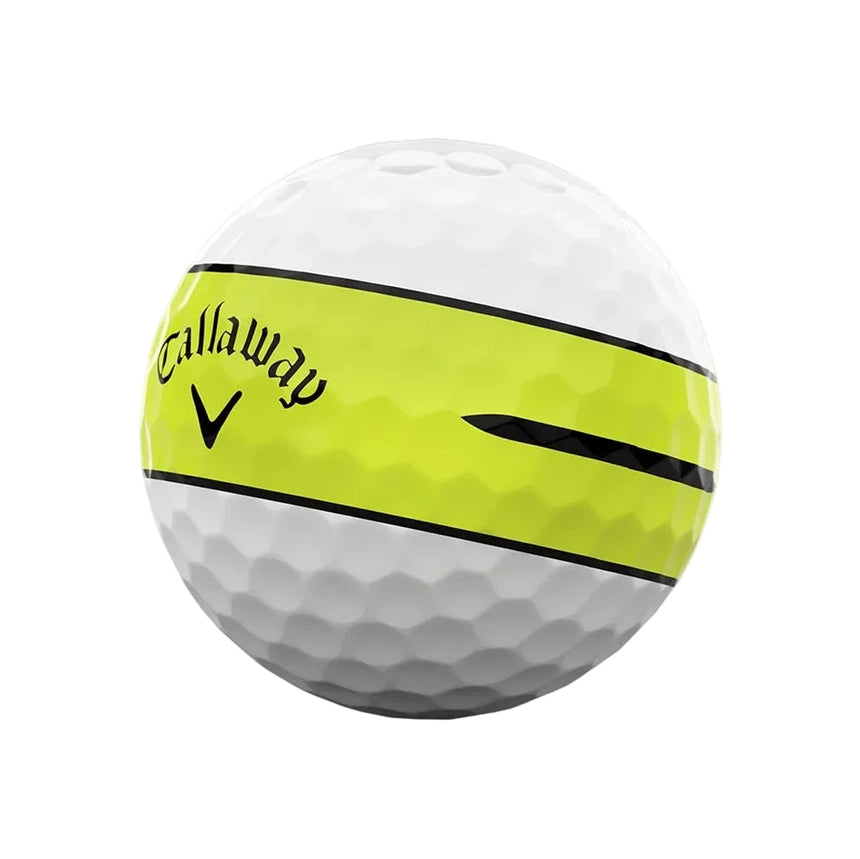 Callaway Chrome Soft 360 Stripe Golf Balls - Yellow