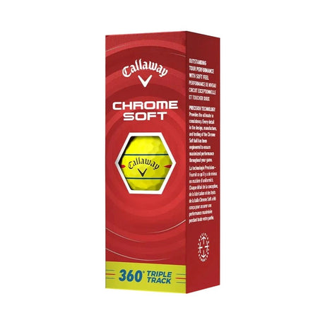 Callaway Chrome Soft 360 Triple Track Golf Balls - Yellow