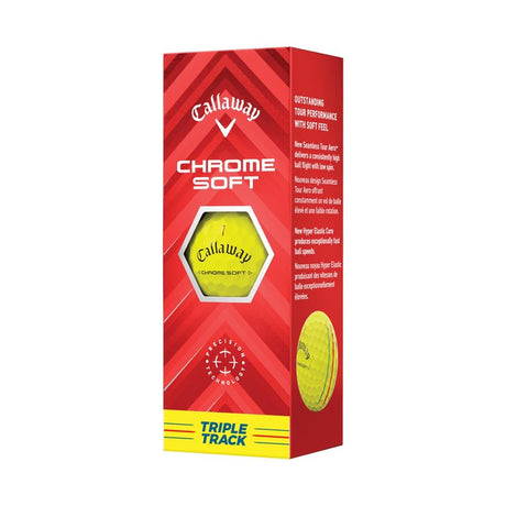Callaway Chrome Soft Triple Track Golf Balls - Yellow - 2024