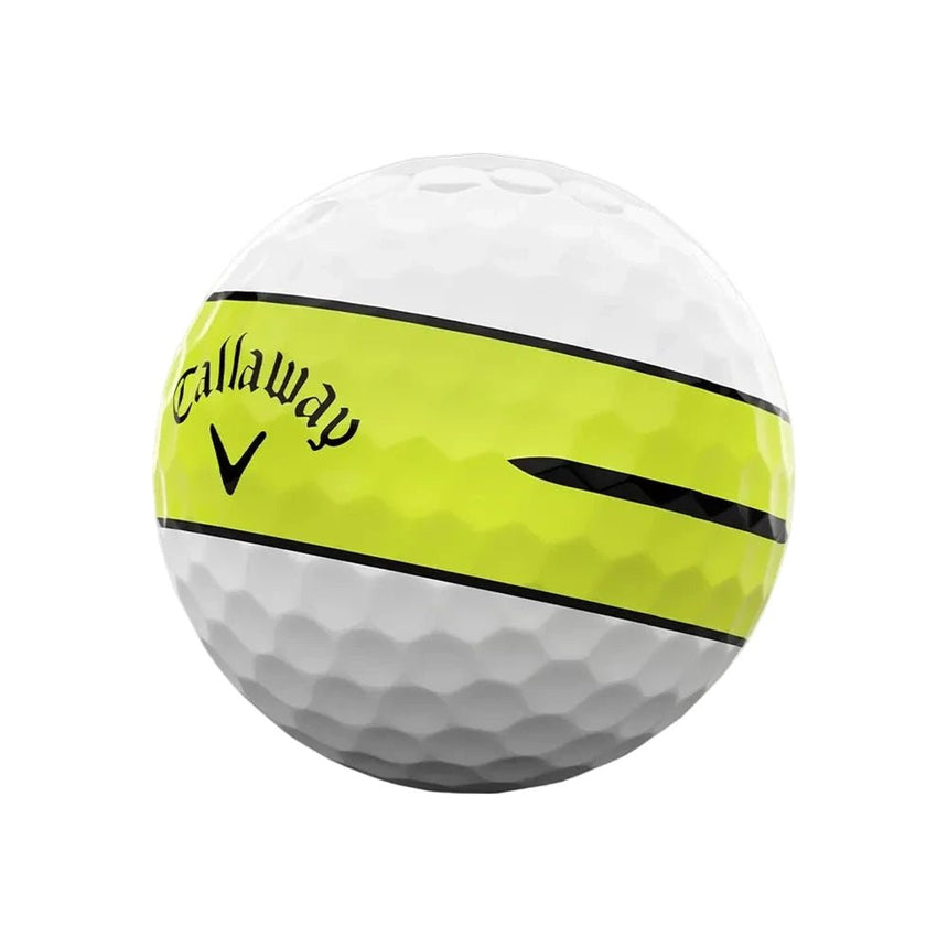 Callaway Chrome Tour 360 Stripe Golf Balls - Yellow