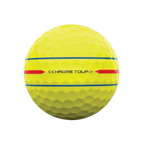 Callaway Chrome Tour 360 Triple Track Golf Balls - Yellow - 2024