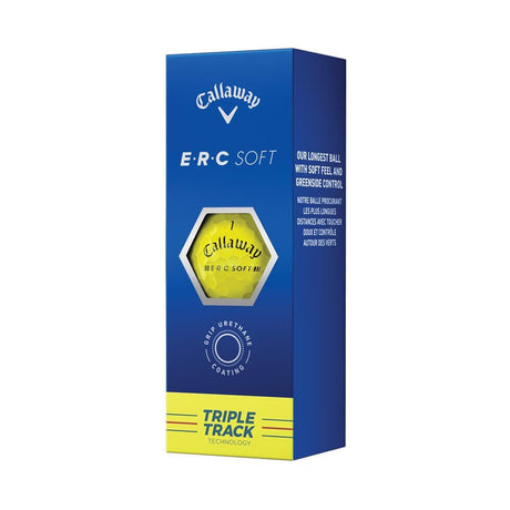 Callaway ERC Soft Triple Track Golf Balls - Yellow - 2023