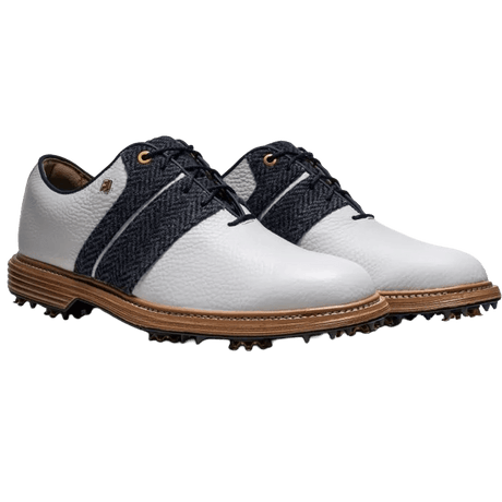 White/Harris Tweed Navy