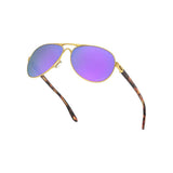 Oakley Women's Feedback Sunglasses - Satin Gold/Prizm Violet Polarized