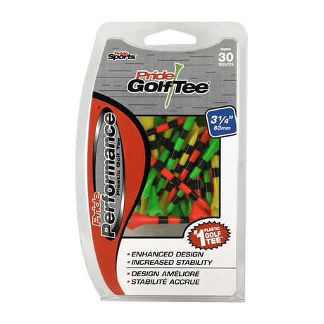 Pride Sports Performance Striped Golf Tees - 3 1/4" - 30 Count