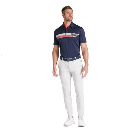 Deep Navy Strong Red