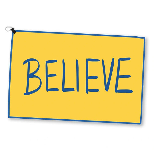 Putt Buddies Ted Lasso Believe Golf Towel 24"x16" Double Sided - Non-Magnetic