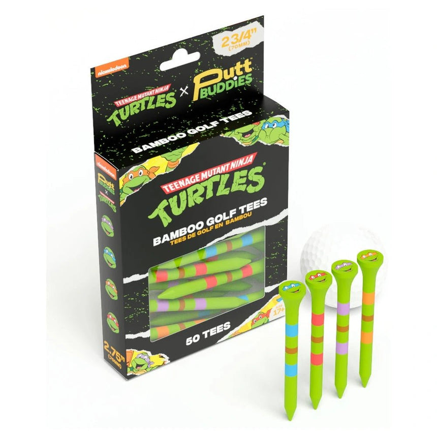 Putt Buddies Teenage Mutant Ninja Turtles Bamboo Golf Tees 2.75" – Pack of 50