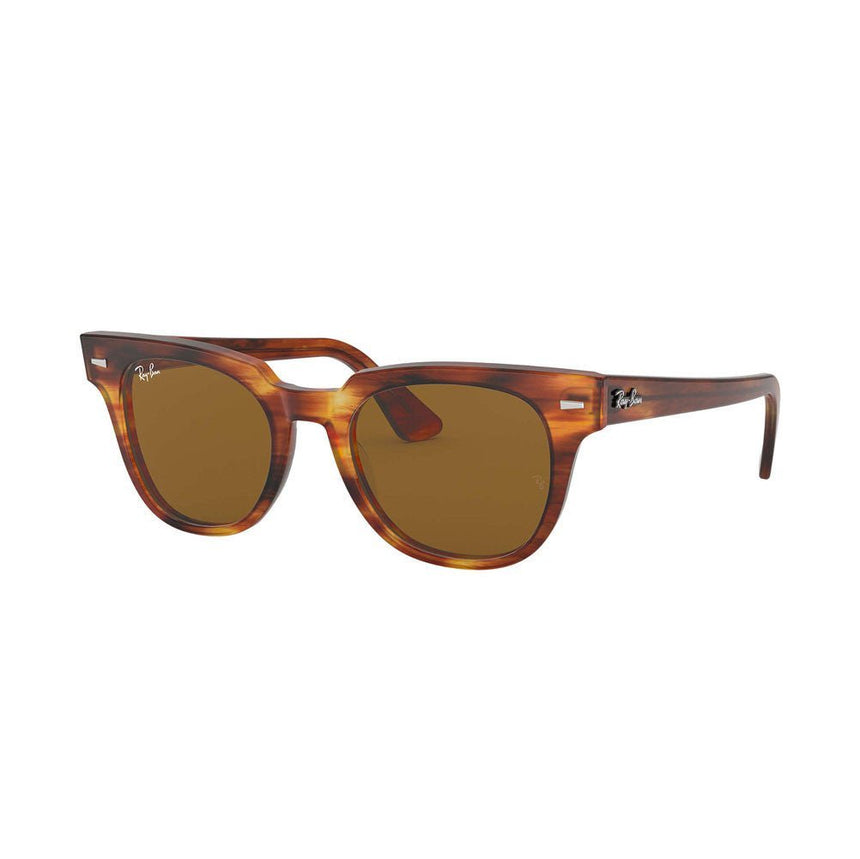 Ray-Ban Meteor Classic - Striped Havana Tortoise/Brown Classic B-15