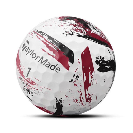 TaylorMade SpeedSoft Ink Golf Balls - Red - 2024