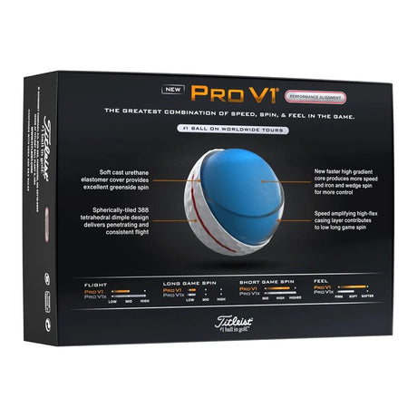 Titleist Pro V1 Performance Alignment Golf Balls - Red