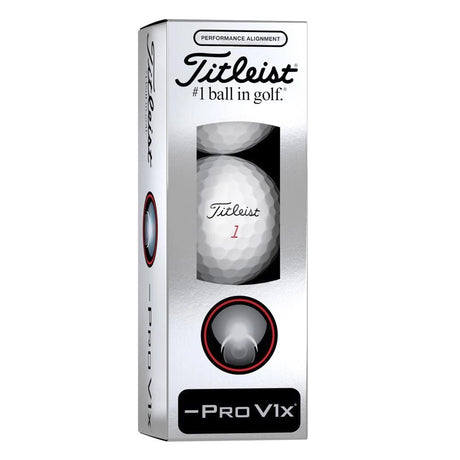 Titleist Pro V1x Left Dash Performance Alignment Golf Balls - Black