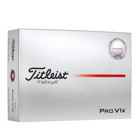 Titleist Pro V1x Performance Alignment Golf Balls - Pink