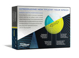 Titleist Tour Speed Golf Balls - Yellow
