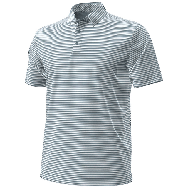 Under Armour Drive Groove Stripe Golf Polo - Blue Calm