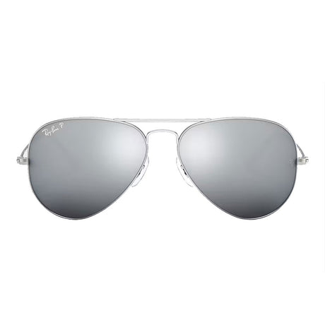 Ray-Ban Aviator Mirror - Matte Silver/Mirror Grey